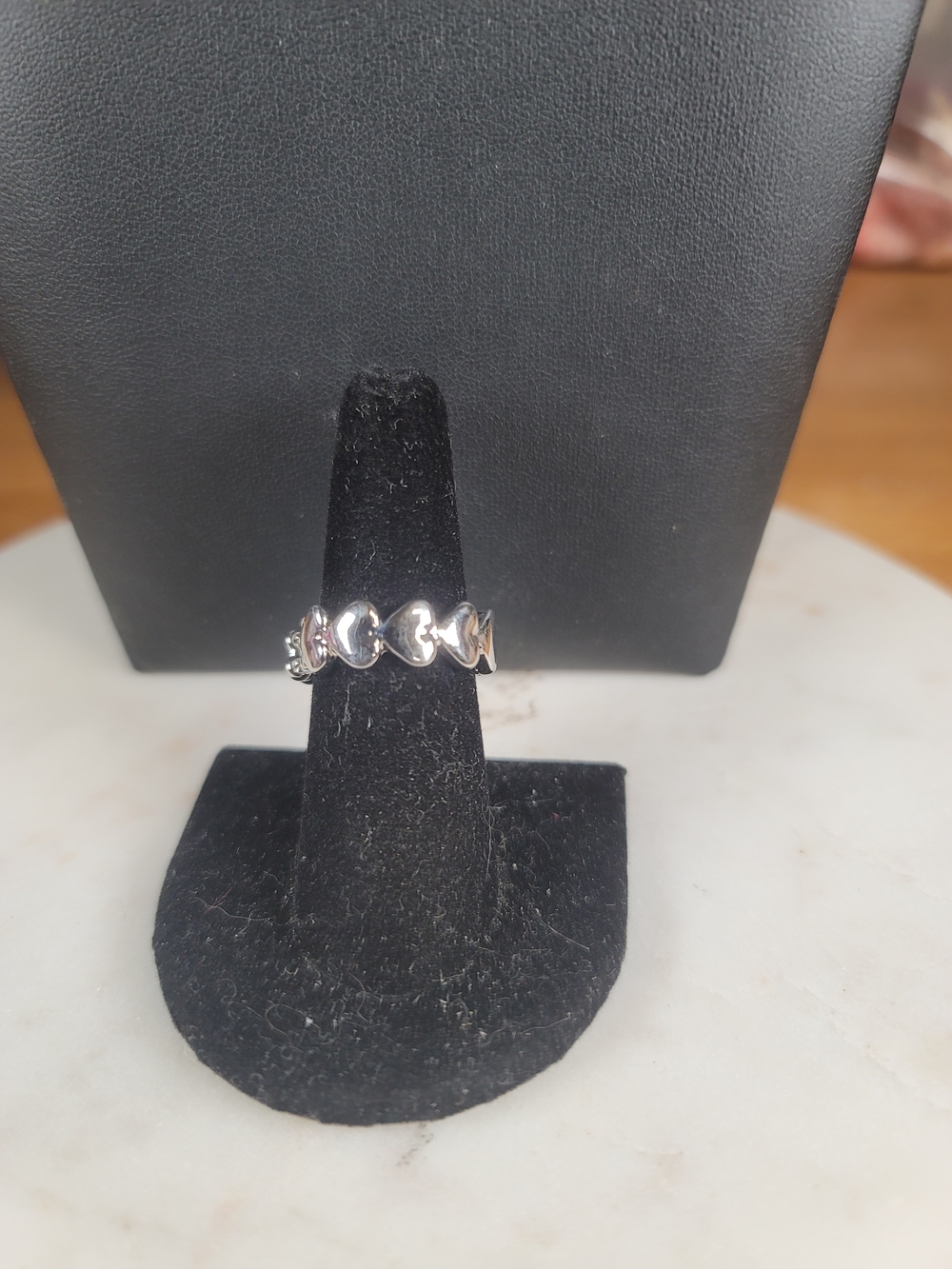 paparazzi Silver Heart Ring - Shiny Silver Hearts